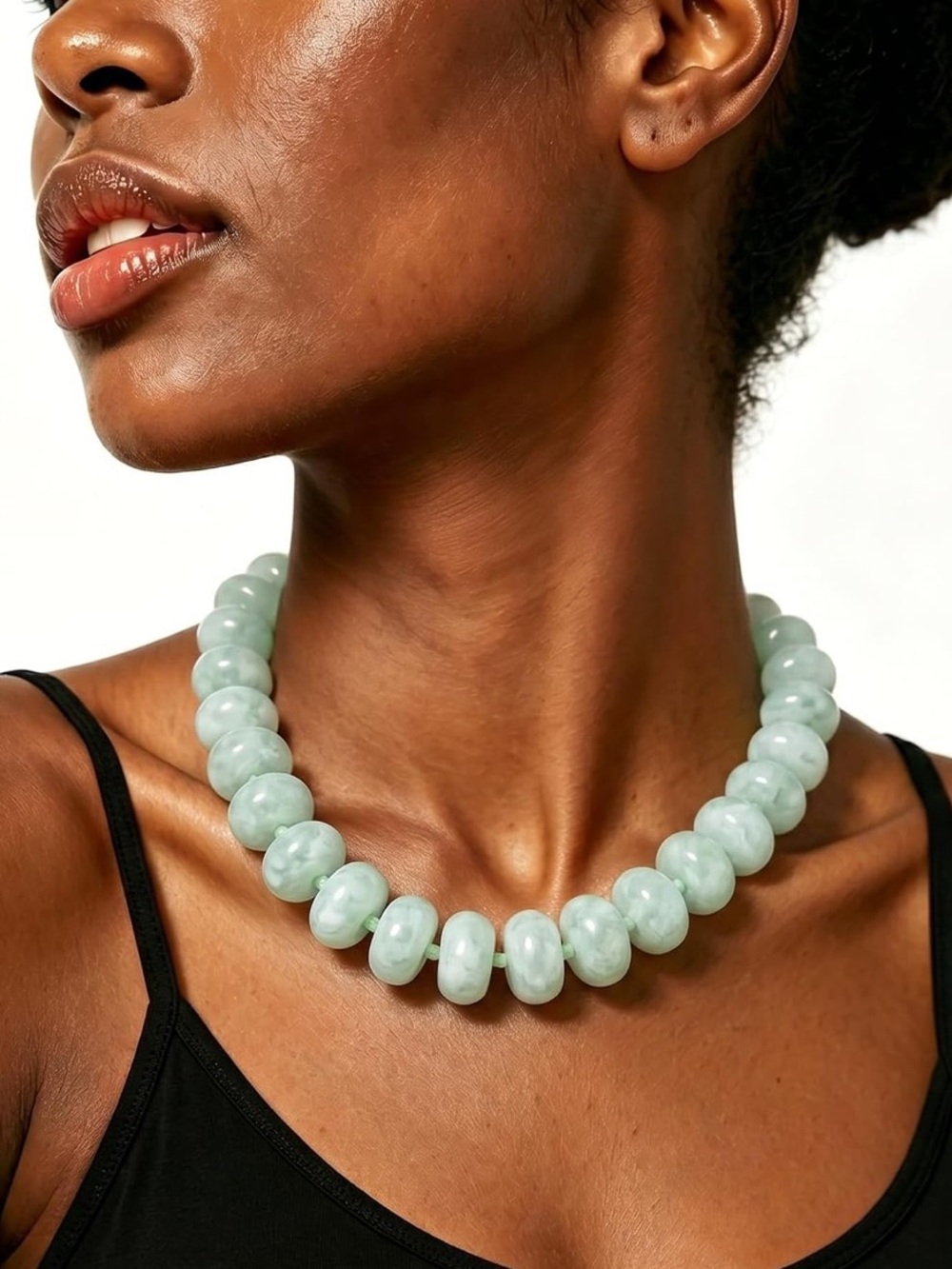 New! Chunky Mint Beaded Statement Necklace (2001) NWOT